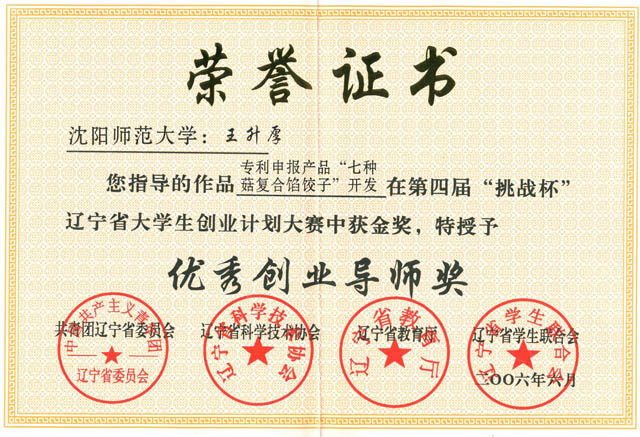 优秀创业导师奖